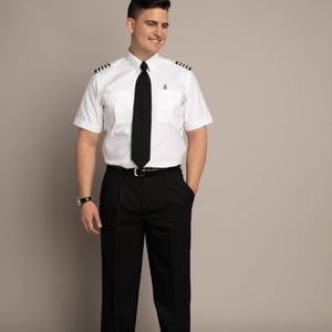 Bryce Pleated Relaxed Fit Sharkskin Gunsmoke Pants