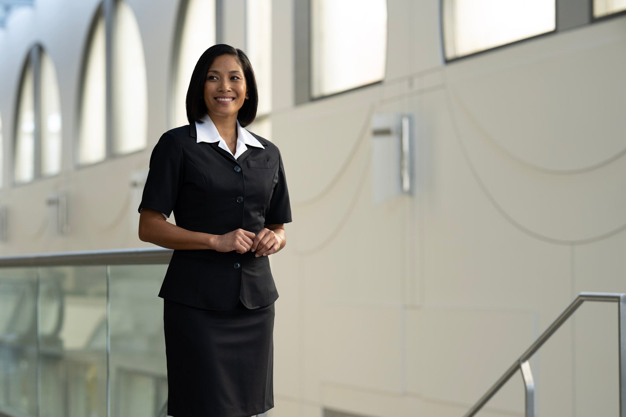 Jillian Short Sleeve Sharkskin Midnight Blue Blazer