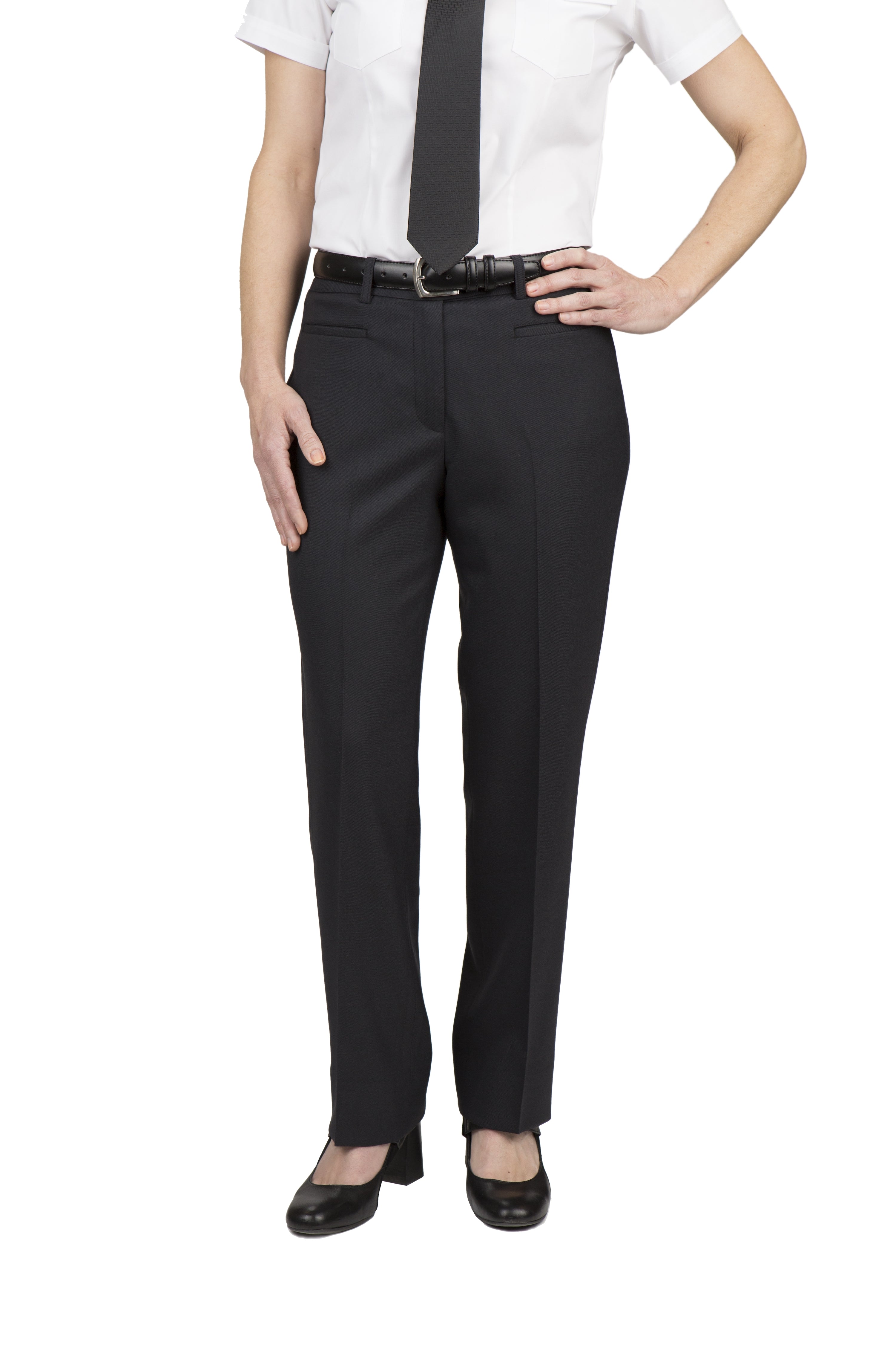 Melissa Flat Front Sharkskin Midnight Blue Pants