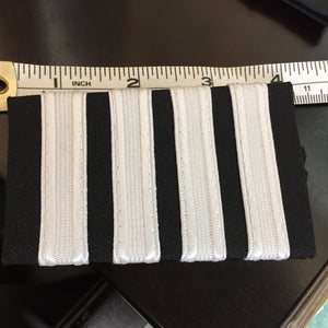 1/2" Velcro Summit Silver Nylon Black Epaulets