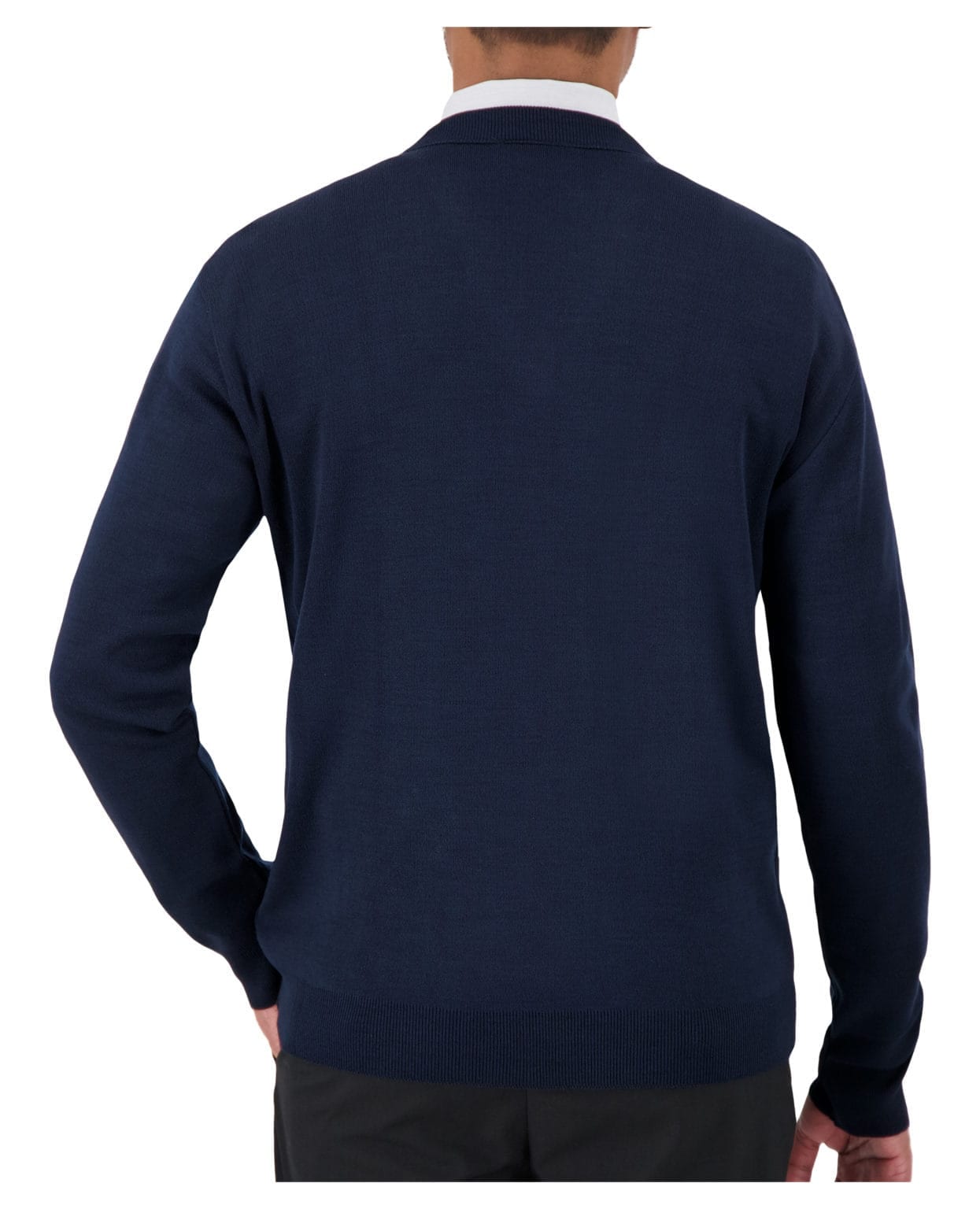 Pullover V-Neck Long Sleeve Navy Sweater