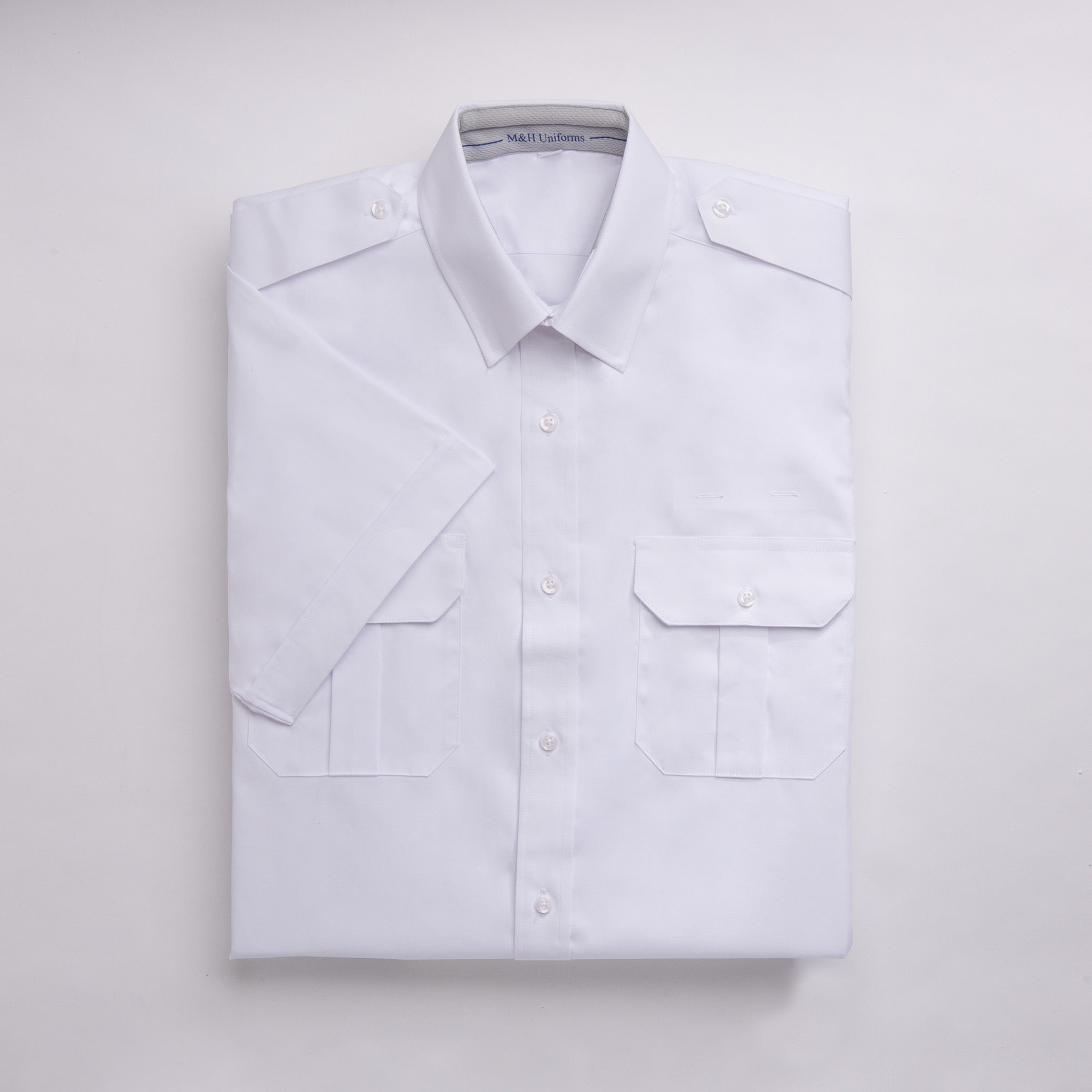 Sterling Flap Pocket Short Sleeve Tapered Soft Collar Shirt w/Eyelet