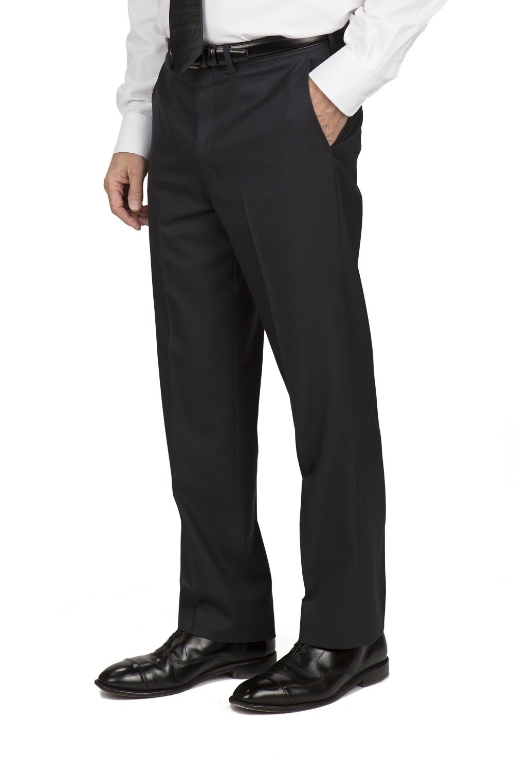 Cody Flat Front Slim Fit Sharkskin Midnight Blue Pants