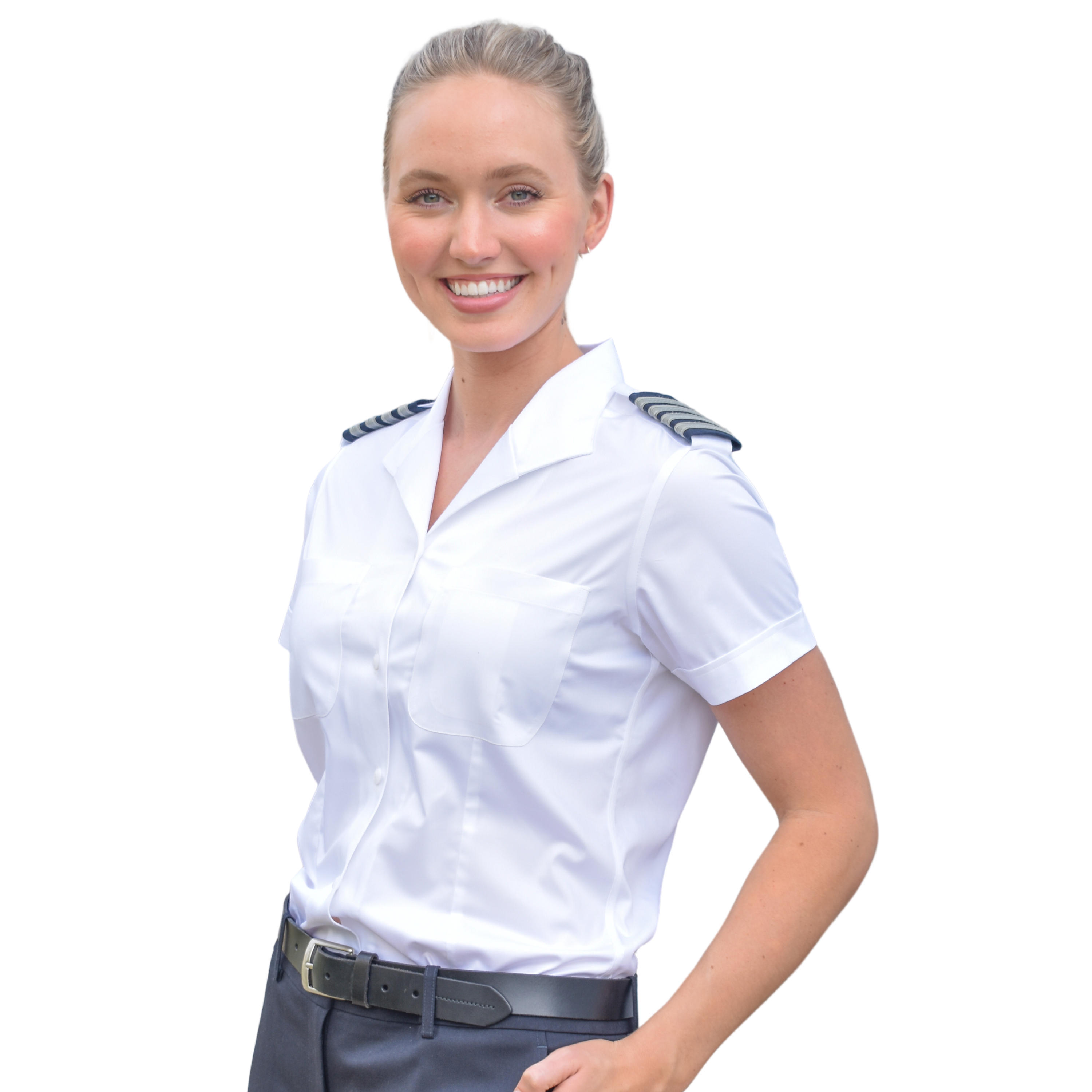 M&H Lauren Open Pocket Short Sleeve Bamboo Shirt w/Eyelet