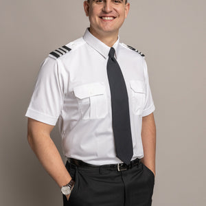 Sterling Flap Pocket Short Sleeve Regular Soft Collar Shirt w/Eyelet