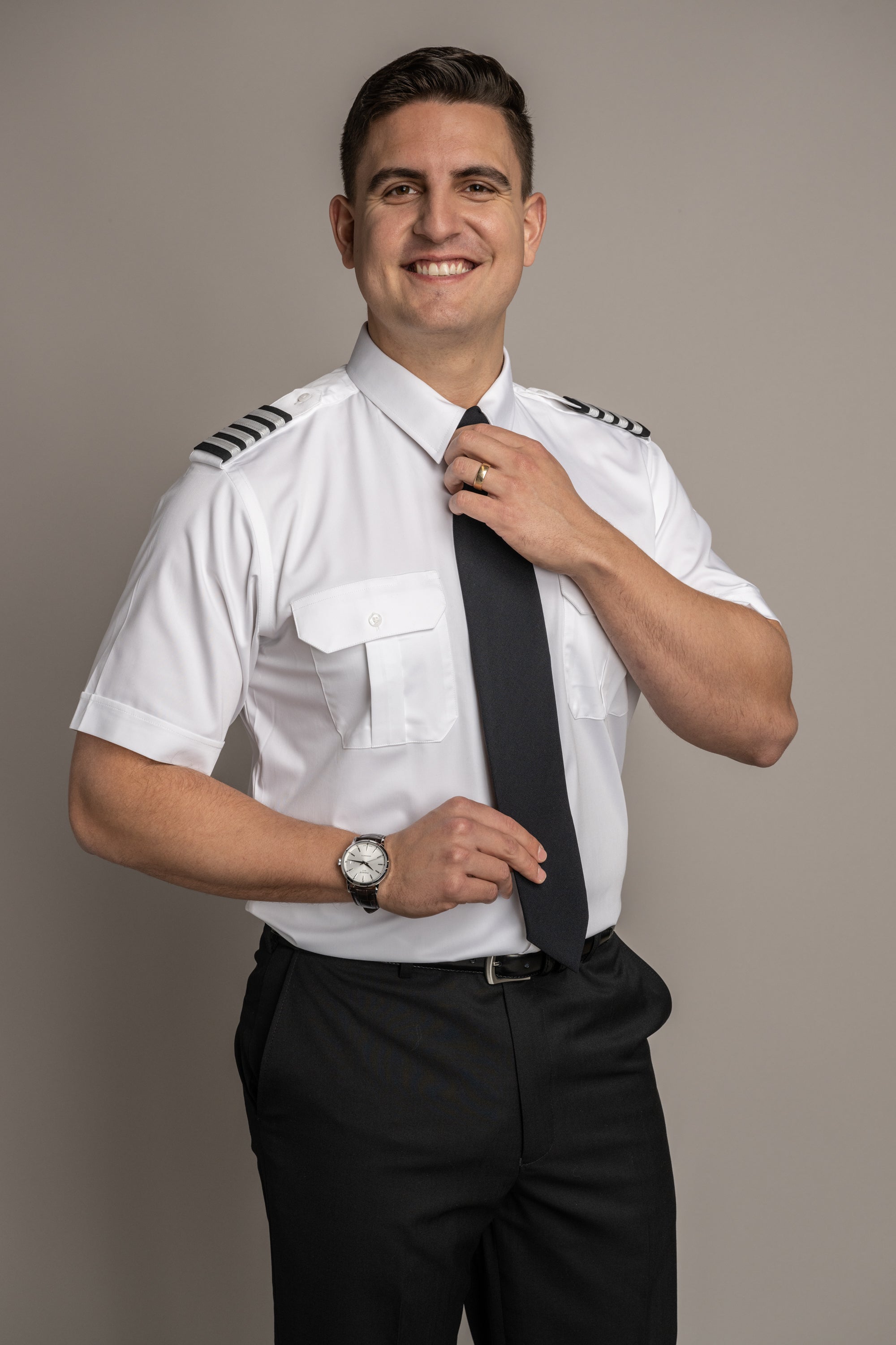 Enzo Flap Pocket Short Sleeve Bamboo Tapered Soft Collar Shirt