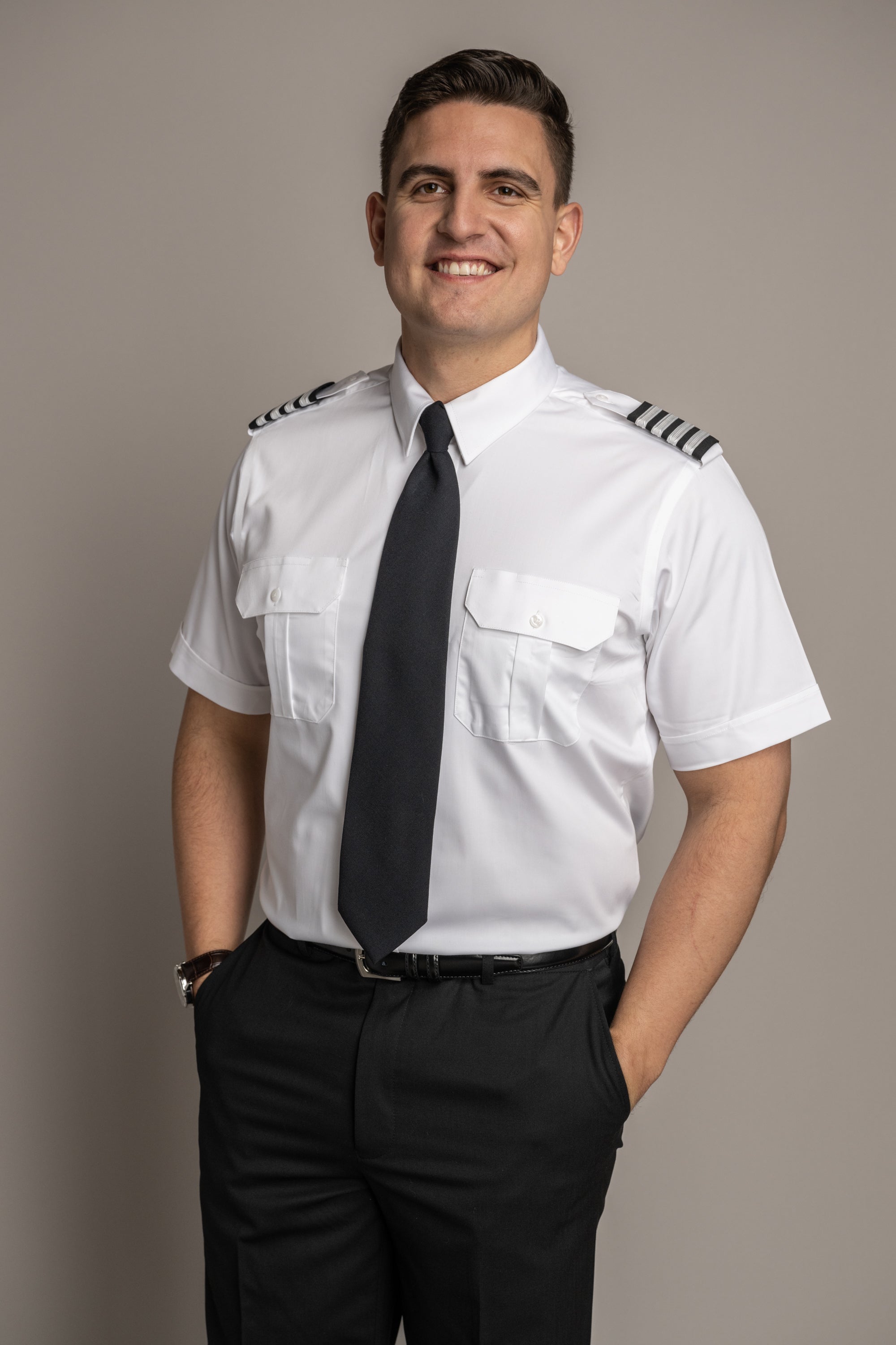 Sterling Flap Pocket Short Sleeve Tapered Soft Collar Shirt w/Eyelet