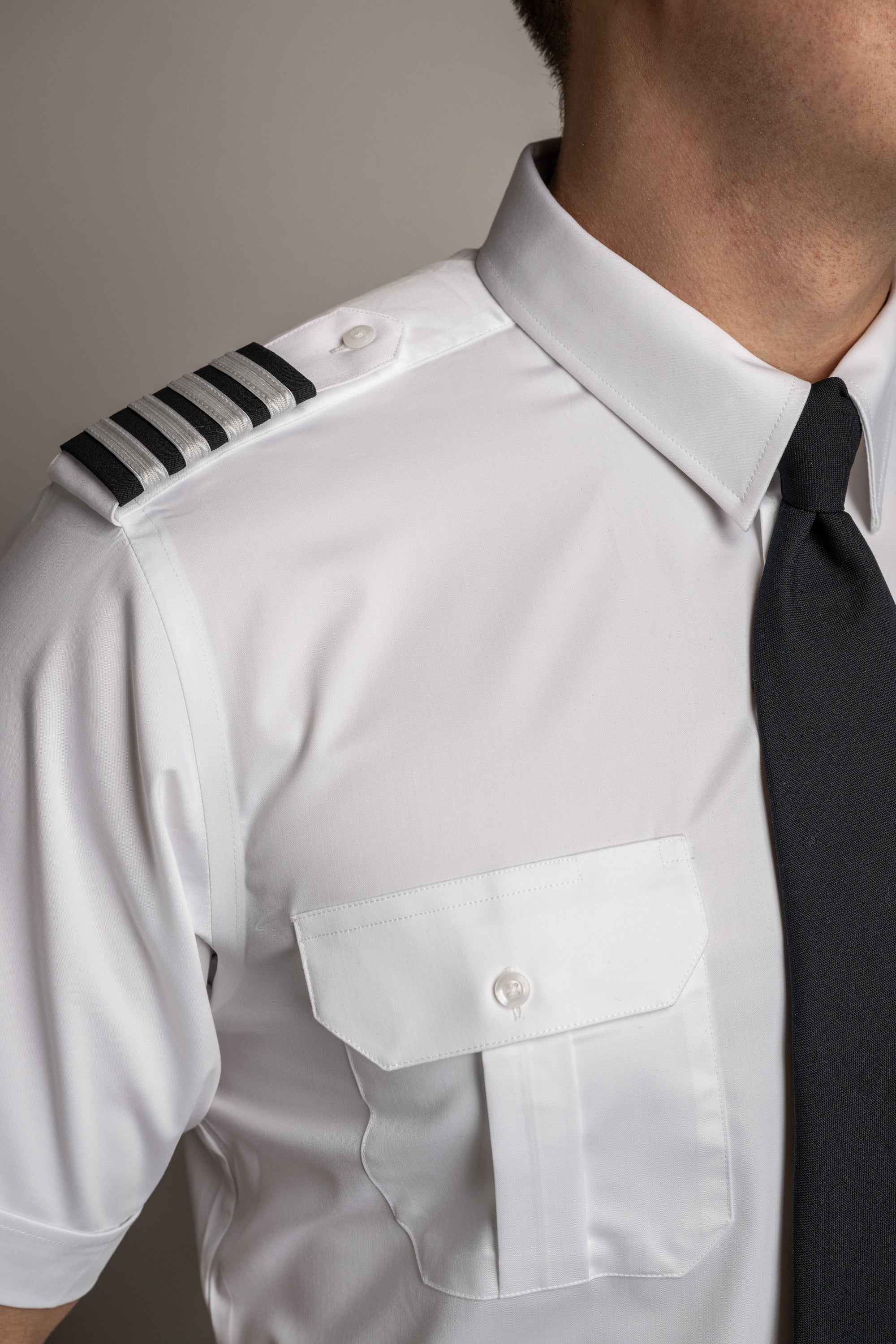 Sterling Flap Pocket Short Sleeve Tapered Soft Collar Shirt w/Eyelet