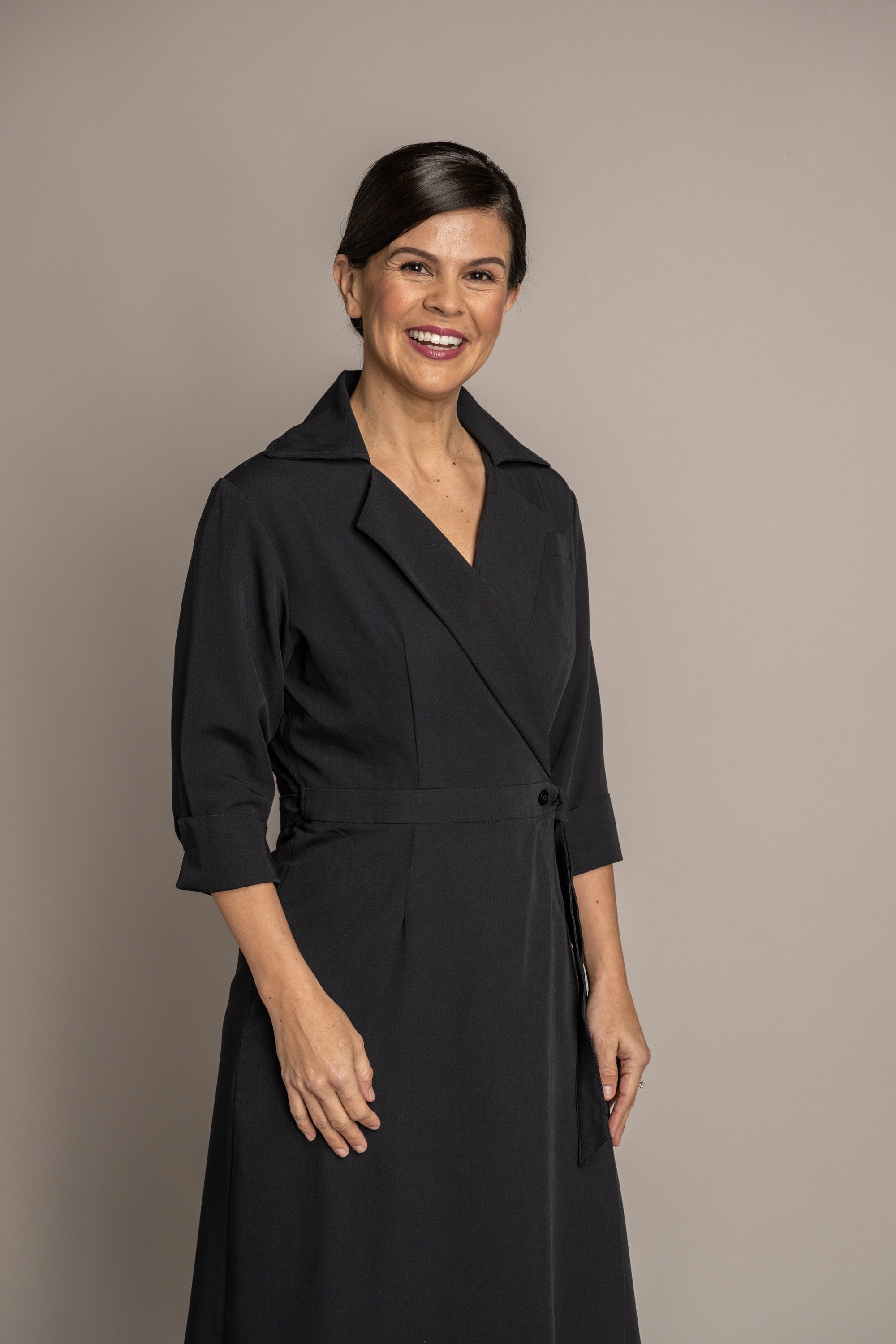 Whitney Wrap Around Navy Dress