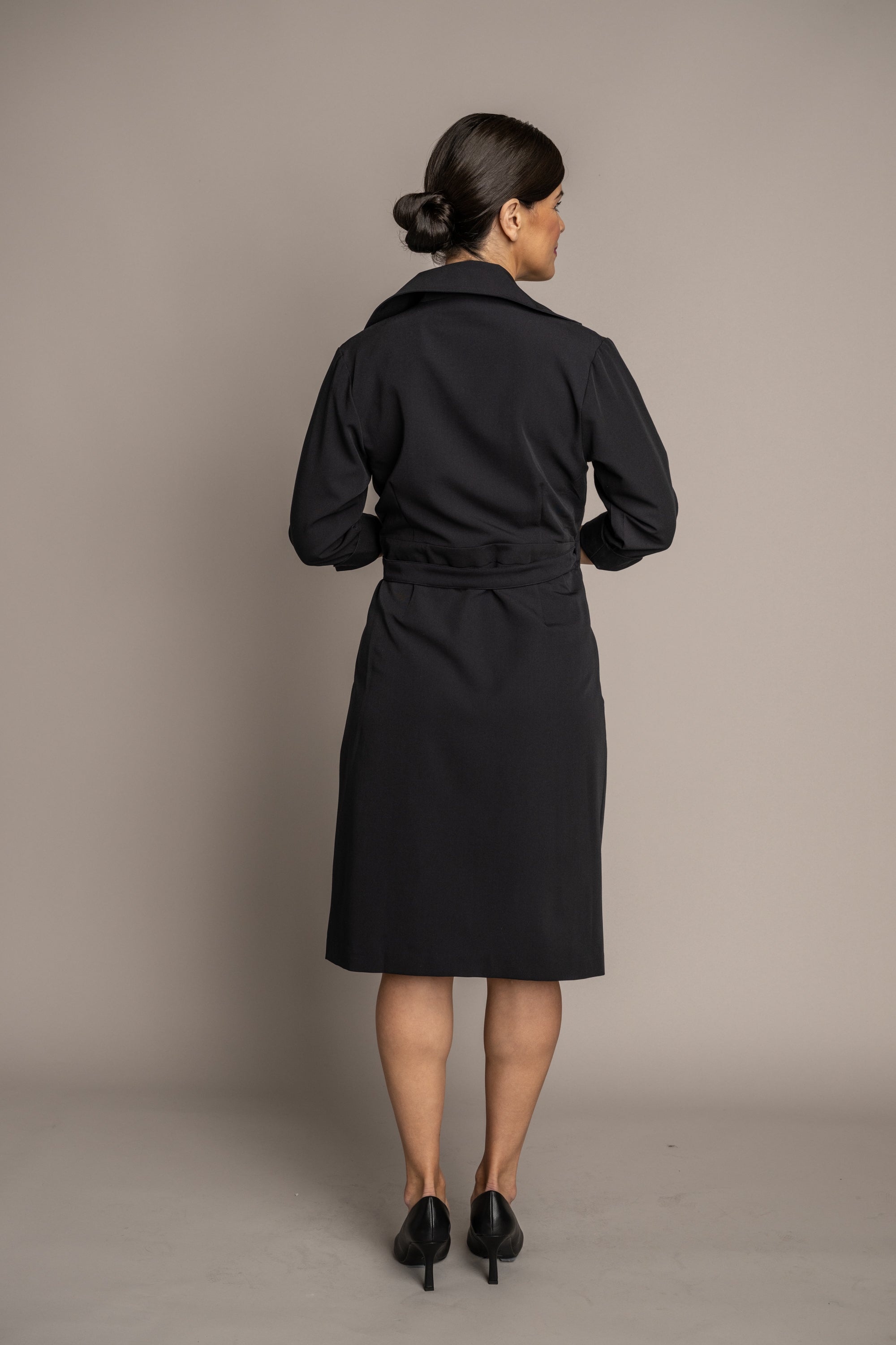 Whitney Wrap Around Navy Dress