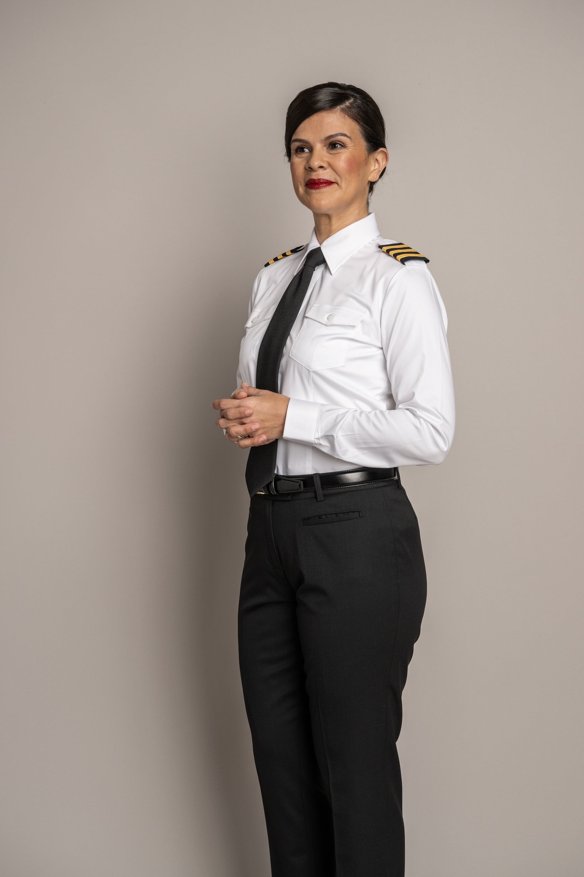 Melissa Flat Front Sharkskin Midnight Blue Pants