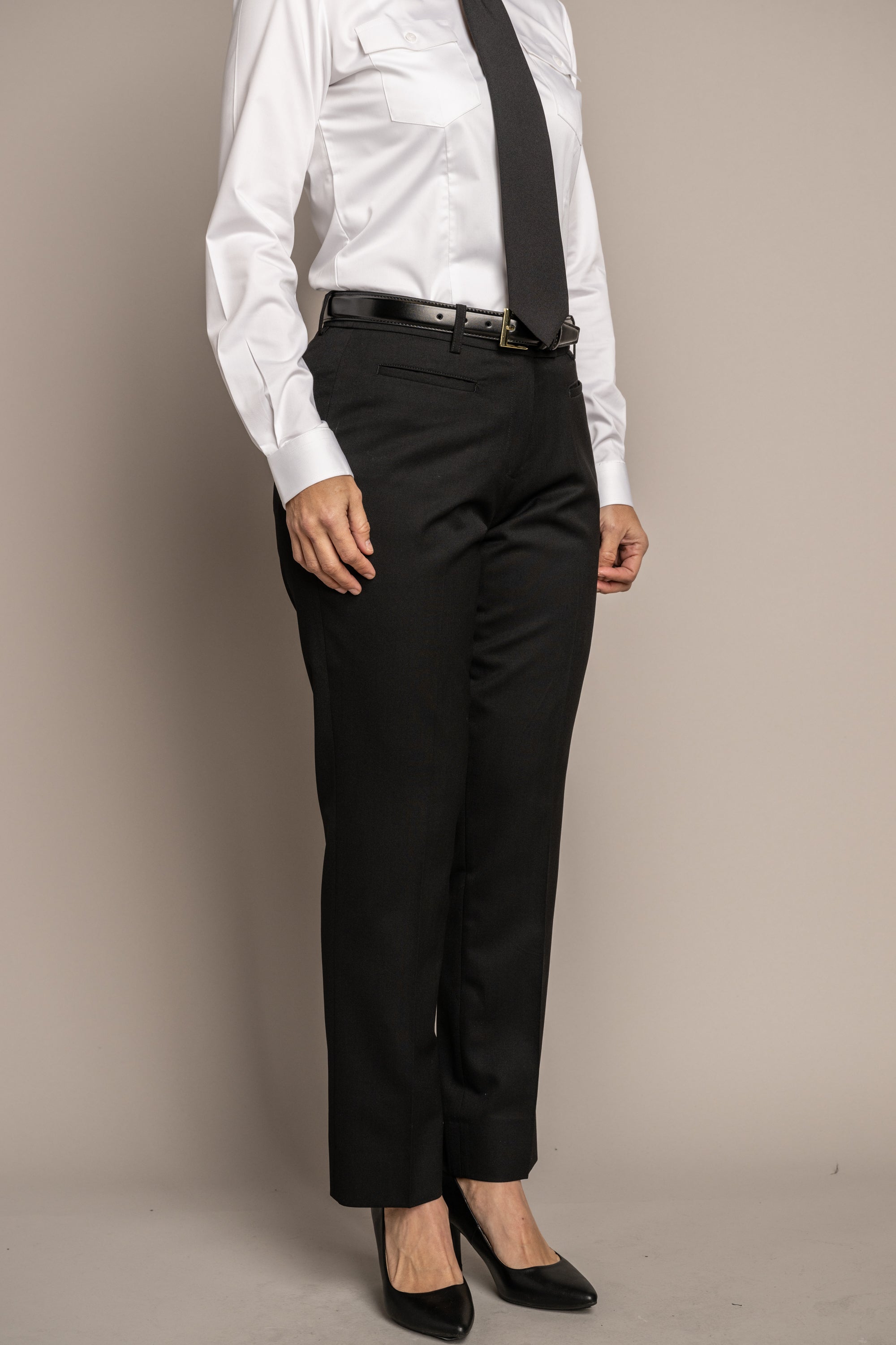 Melissa Flat Front Tropical Midnight Blue Pants