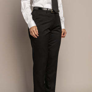 Melissa Flat Front Sharkskin Midnight Blue Pants