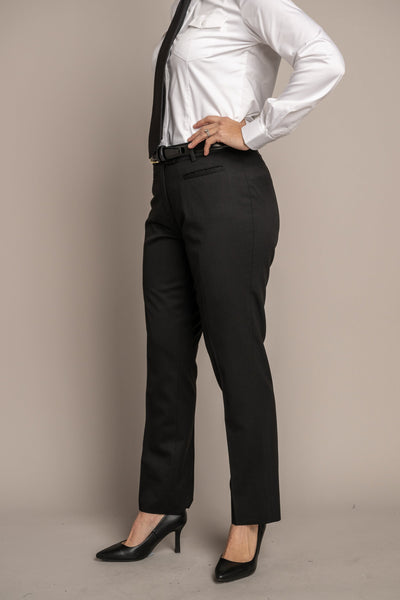 Melissa Flat Front Tropical Midnight Blue Pants - M&H Uniforms