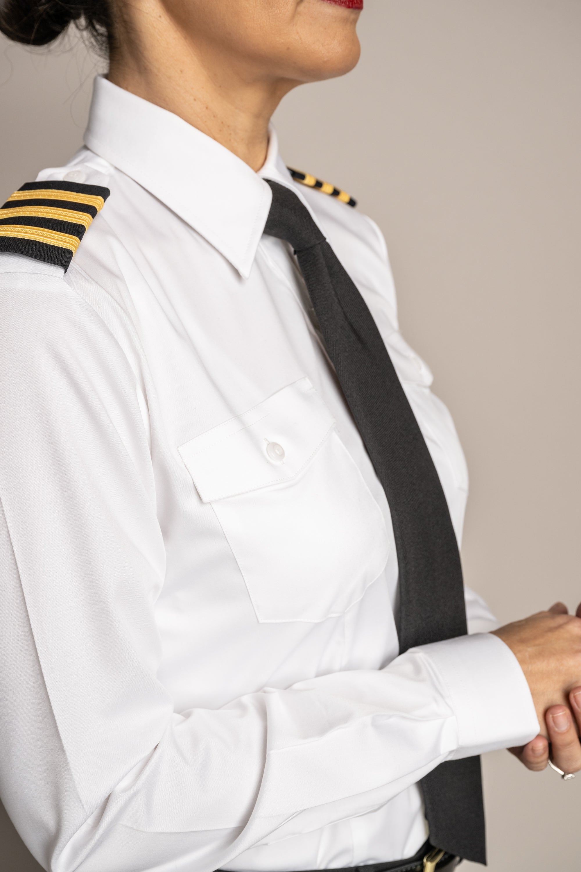 Stephanie Flap Pocket Long Sleeve Bamboo Soft Collar Shirt