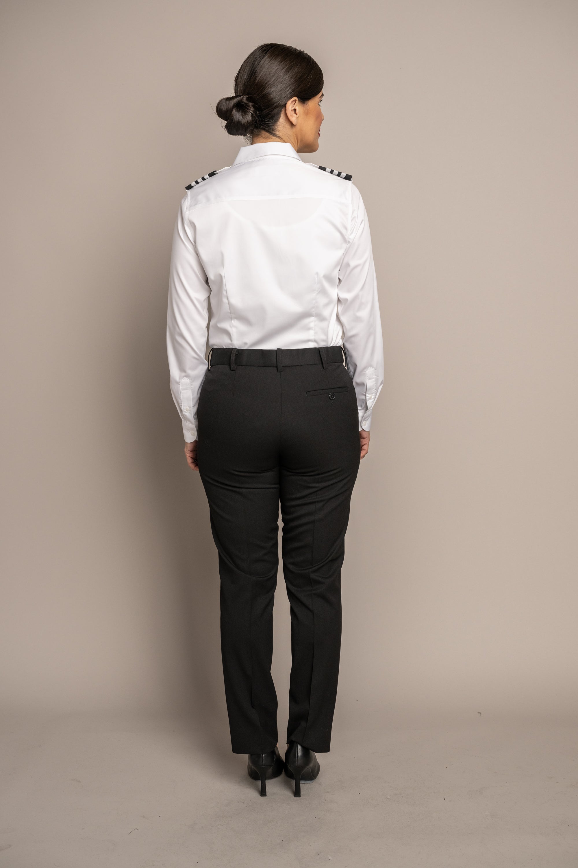 M&H Lauren Open Pocket Long Sleeve Bamboo Shirt w/Eyelet