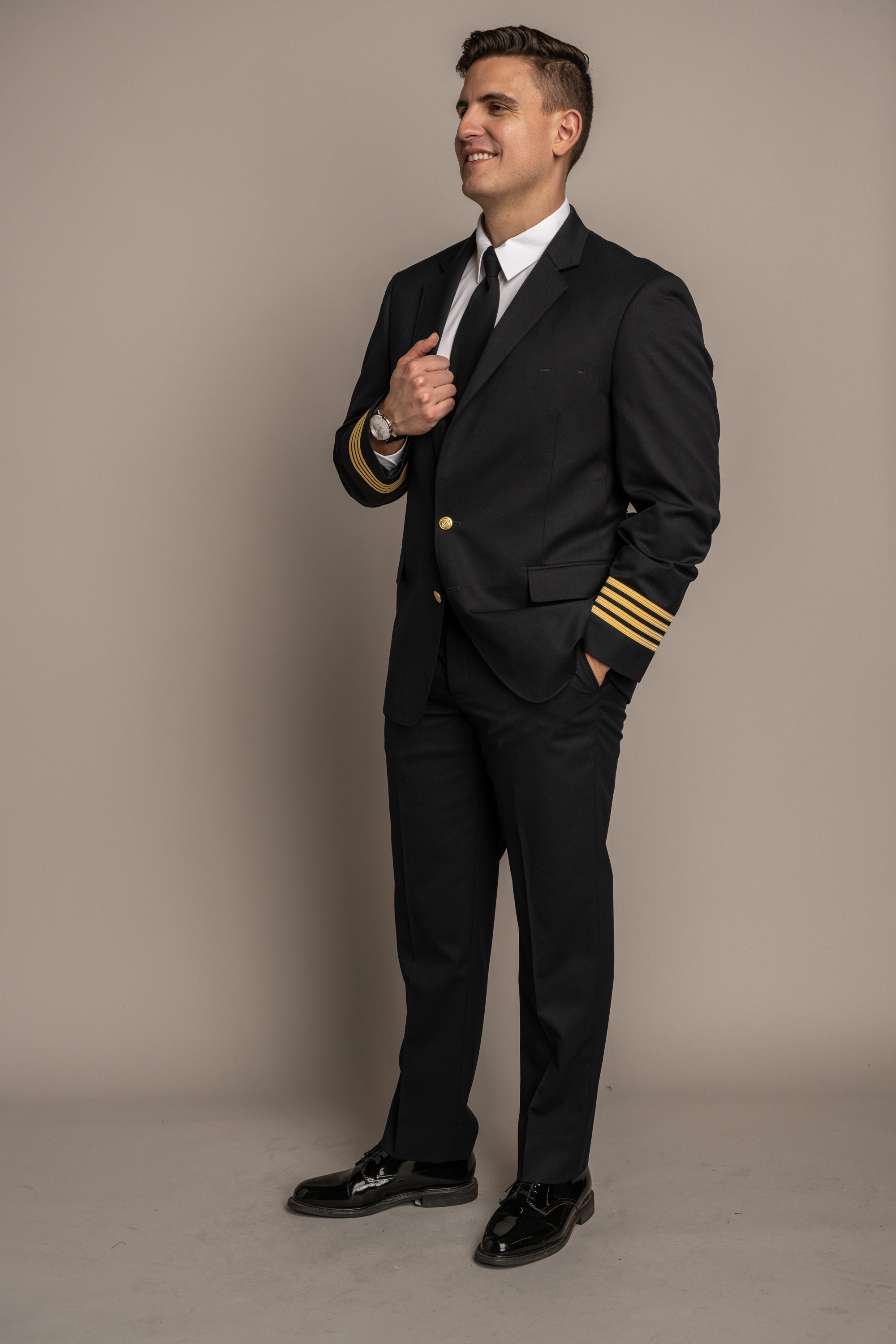 Declan Sharkskin Midnight Blue Jacket