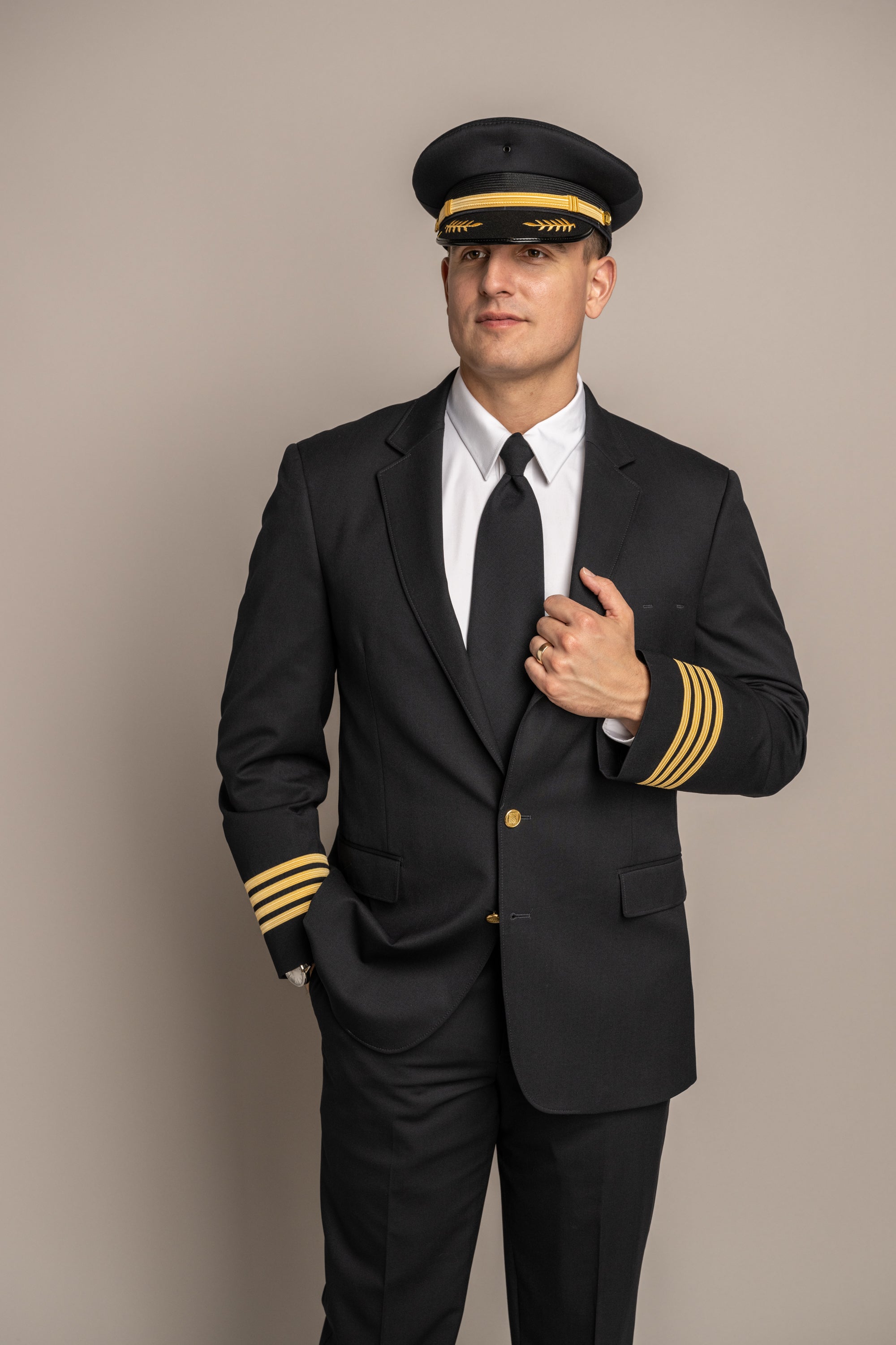 Declan Sharkskin Midnight Blue Jacket