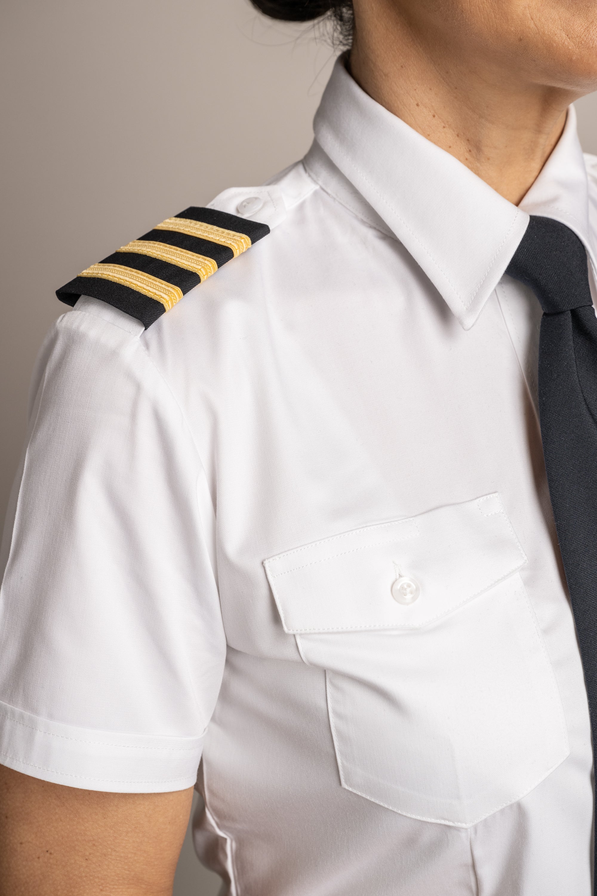 Stephanie Flap Pocket Short Sleeve Bamboo Soft Collar Shirt