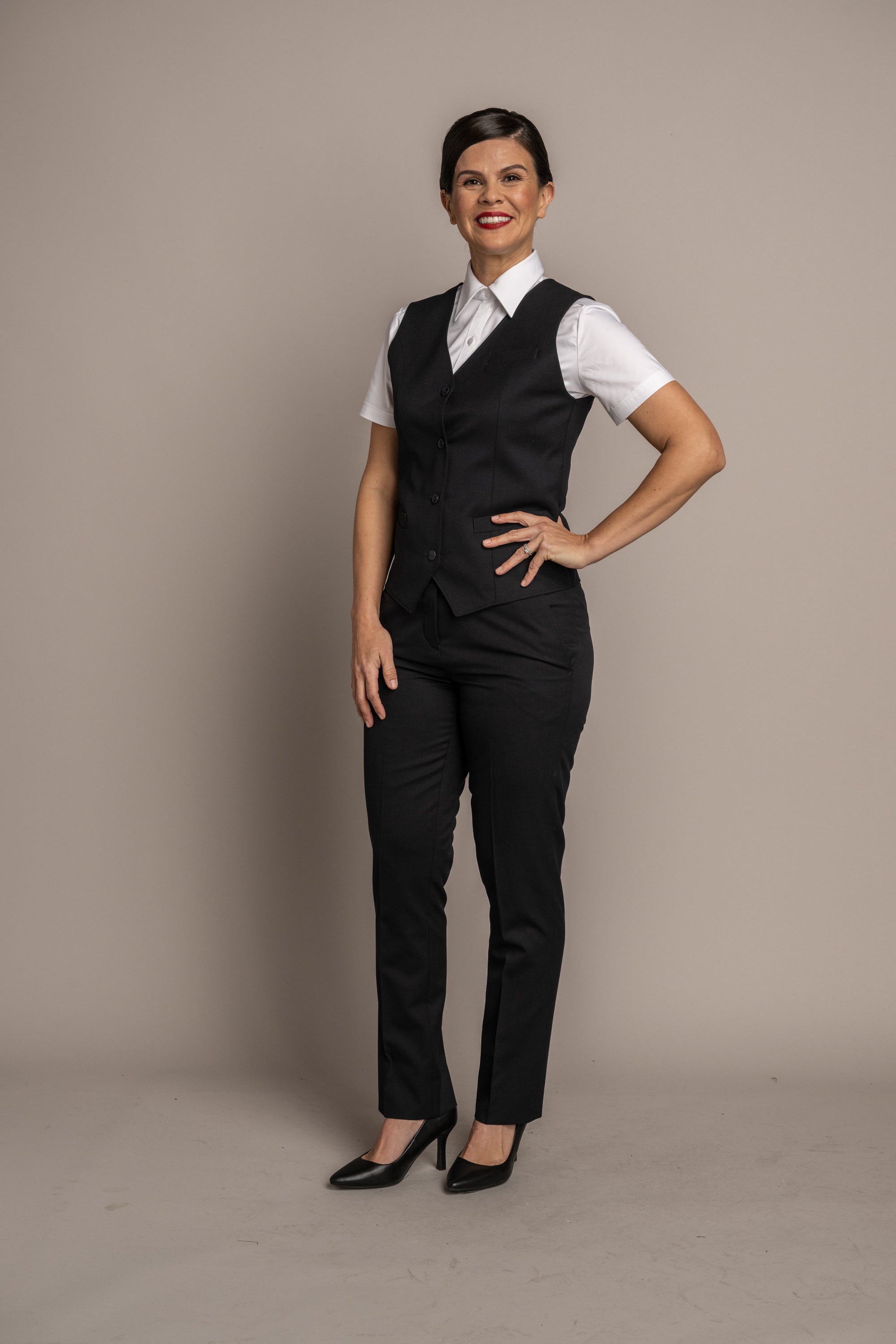 Victoria Single Breasted Sharkskin Blue Vest