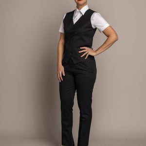 Victoria Single Breasted Sharkskin Blue Vest