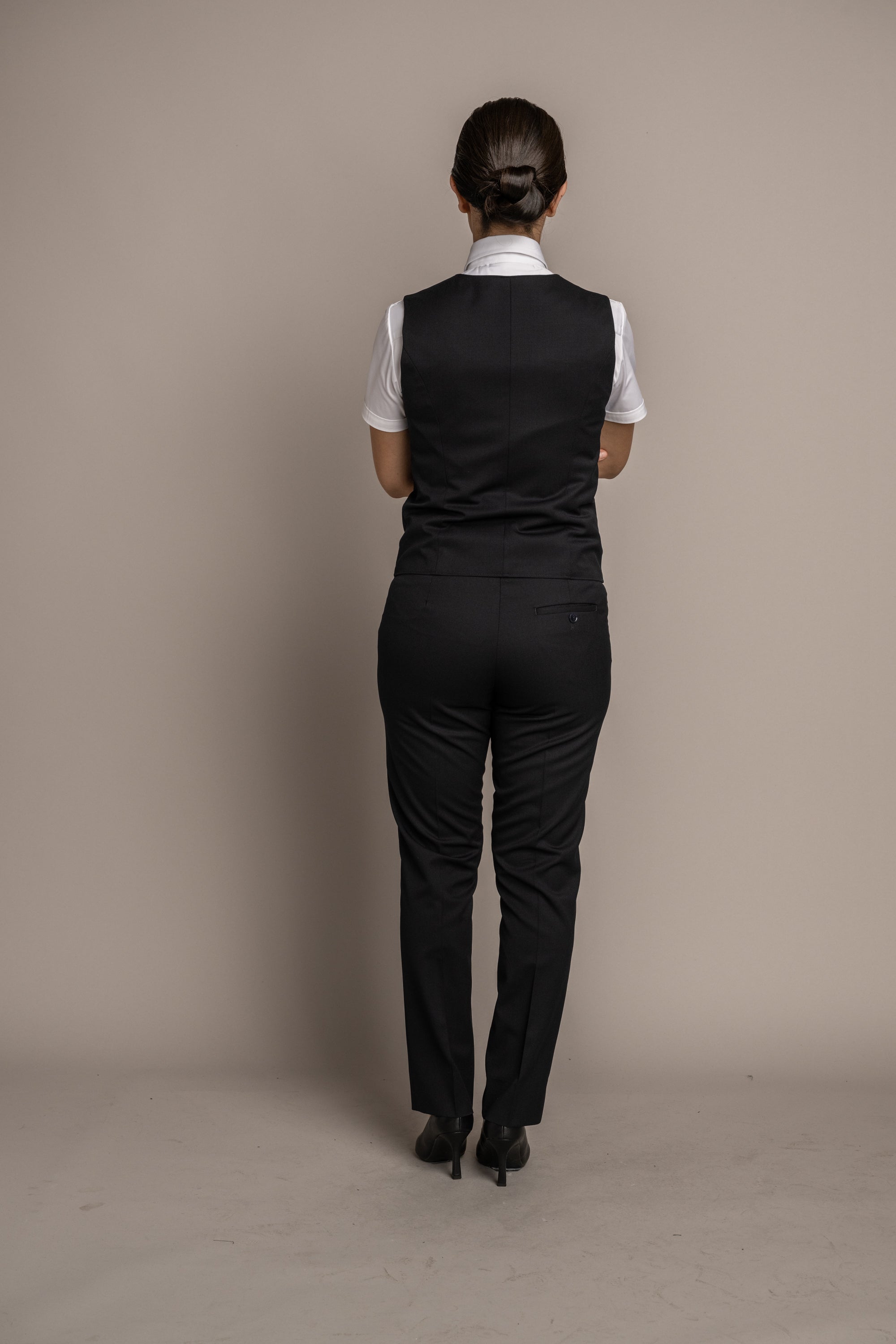 Victoria Single Breasted Sharkskin Blue Vest