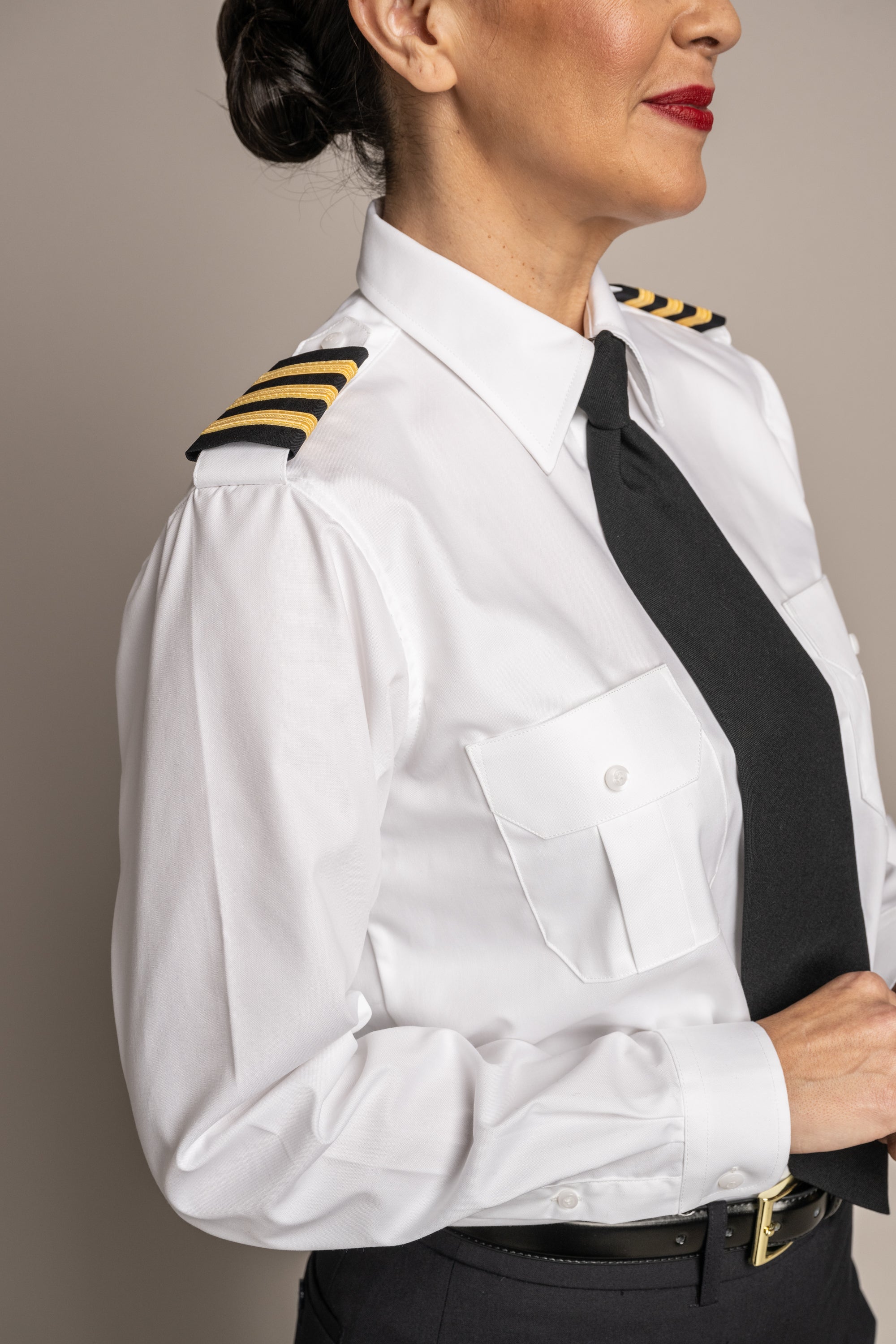 Jayne Open Pocket Long Sleeve Shirt w/Eyelet