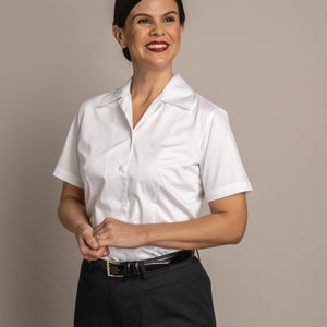 Anne V-Neck Short Sleeve Bamboo Shirt