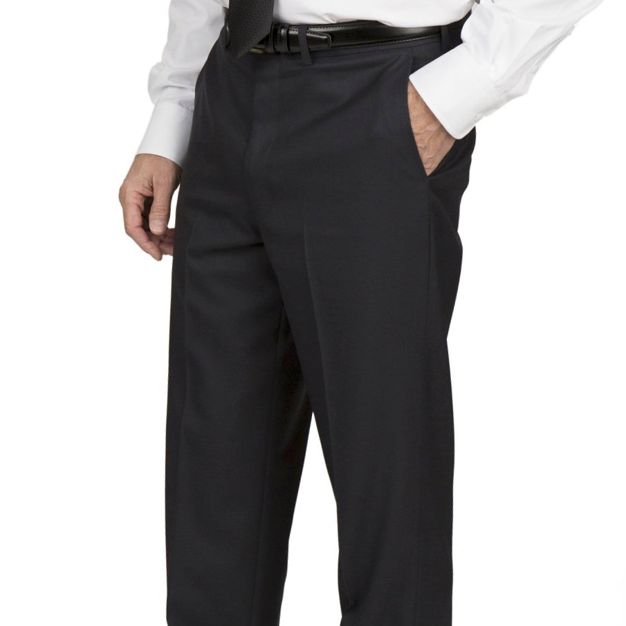 Cody Flat Front Slim Fit Sharkskin Admiral Blue Pants