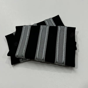 1/2" Pewter Black Nylon Velcro Epaulets