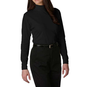 Jersey Knit Turtleneck Black Unisex Shirt