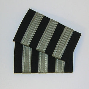 1/2" Silver Nylon Blue Epaulets
