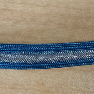 Dress Stripe 3/8" Teal with Silver Inlay