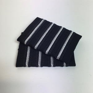 3/8" Navy with Silver Inlay Velcro Basic Blue Epaulets