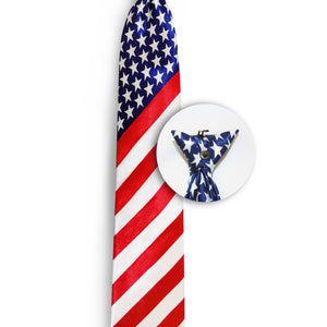 Clip-On Patriotic Tie