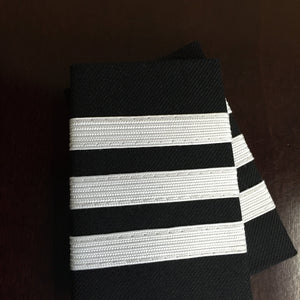 1/2" Summit Silver Nylon Black Epaulets