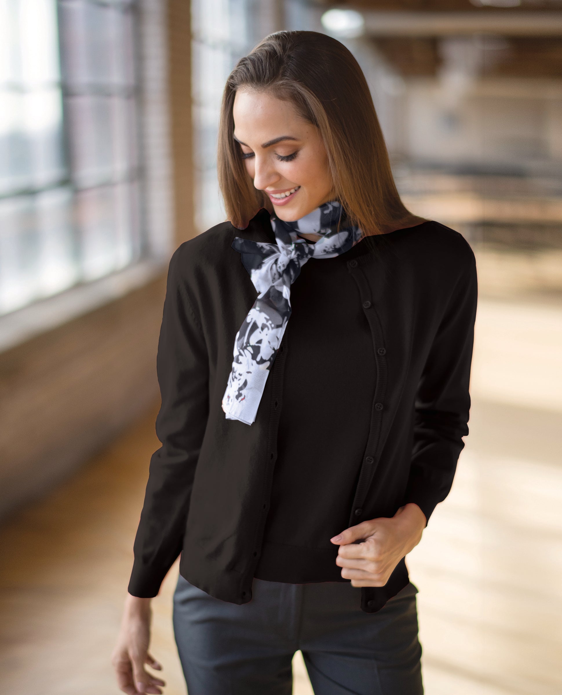 Twin Set Shell & Cardigan Black Sweater - M&H Uniforms Twin Set Shell & Cardigan Black Sweater - M&H Uniforms
