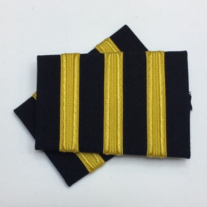 3/8" Gold Nylon Blue Epaulets