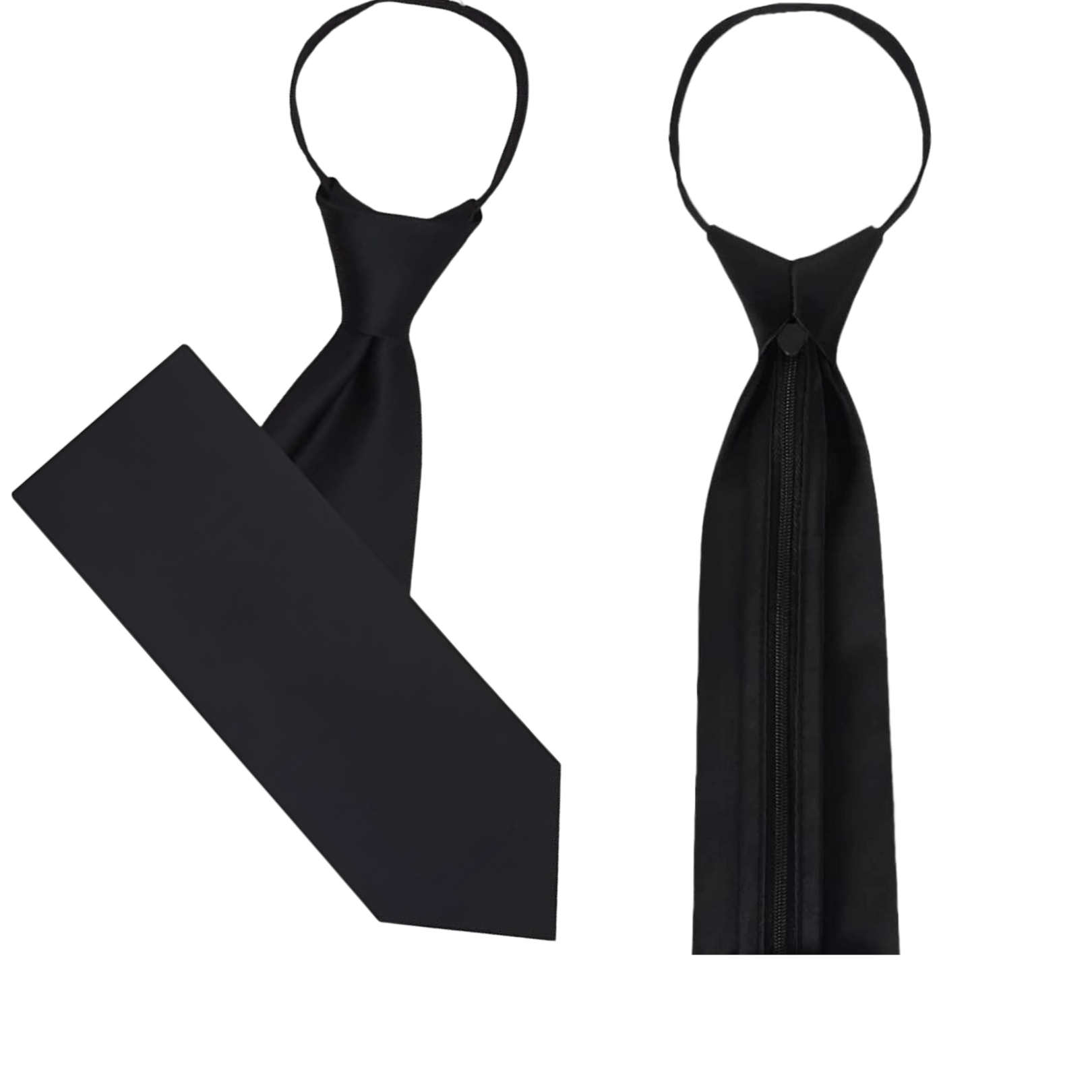 Black zipper tie deals