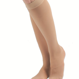 Closed Toe Knee High Nude Compression Stockings