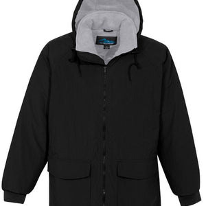 Fleece/Nylon Shell Black Parka