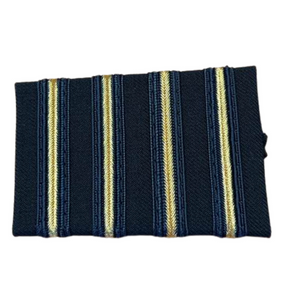 3/8" with Gold Inlay Navy Epaulets