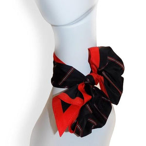 Red & Black Stripe Scarf